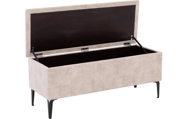 Goossens excellent bedbank attent beige stof - 8235535-{merk}-proefmodel-proefmodel-stof-02